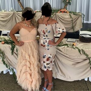 ASOS Puffy Off the Shoulder Midi Dress